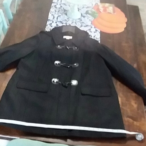 NWT Michael Kors plus black wool-blend coat - Picture 11 of 15